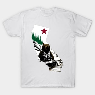 Kayaking California Bear T-Shirt